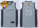 nba cleveland cavaliers #23 lebron james grey anniversary style the finals patch stitched jerseys