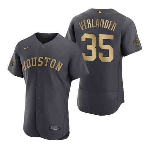 Men\'s Houston Astros Justin Verlander Charcoal 2022 MLB All-Star Game Authentic Jersey
