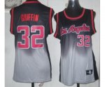 women nba los angeles clippers #32 griffin black and grey jersey