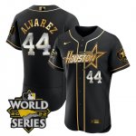 Men's Houston Astros #44 Yordan Alvarez World Series Stitched Black Gold Special Flex Base Jersey