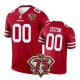 San Francisco 49ers #00 Custom Nike color rush Scarlet 75th Anniversary Jerseys