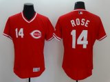 Men's MLB Cincinnati Reds #14 Pete Rose Red Flexbase Authentic Collection Cooperstown Jersey