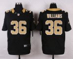nike new orleans saints #36 williams black elite jerseys