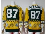 nike nfl green bay packers #87 jordy nelson green yellow ugly sweater