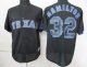 mlb jerseys texas rangers #32 hamilton black fashion