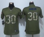 women nike houston texans #30 johnson army green salute to service limite nfl jerseys