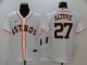 Men's Houston Astros #27 Jose Altuve White 2020 Stitched Baseball Jersey