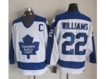 NHL Toronto Maple Leafs #22 Tiger Williams White Blue CCM Throwb