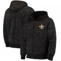 Football New Orleans Saints G III Sports By Carl Banks Discovery Sherpa Full Zip Jacket Heathered Black