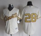 mlb jerseys san francisco giants #28 Posey Cream(Gold No.) New C