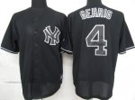MLB Jerseys New York Yankees #4 Gehrig Black (Fashion Jersey)