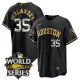 Men's Houston Astros #35 Justin Verlander Black Gold Stitched World Series Cool Base Limited Jersey
