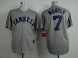 mlb new york yankees #7 mantle grey jerseys