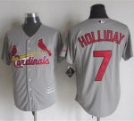 mlb jerseys st.louis cardinals #7 Holliday Grey New Cool Base S