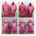 Football Dallas Cowboys Pink Love Stitched Women Jerseys