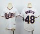 MLB Jersey Minnesota Twins #48 Torii Hunter White Cool Base Sti