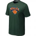 nba new york knicks big & tall primary logo D.green T-Shirt