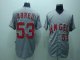 Baseball Jerseys los angeles angels #53 abreu grey(cool base)