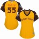 women's majestic toronto blue jays #55 russell martin authentic yellow 2016 all star american league bp cool base mlb jerseys
