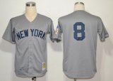 mlb new york yankees #8 berra m&n grey 1951 cheap jerseys
