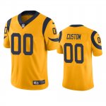 Los Angeles Rams #00 Men's Gold Custom Color Rush Limited Jersey