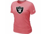 Women Oakland Raiders Pink Logo T-Shirt