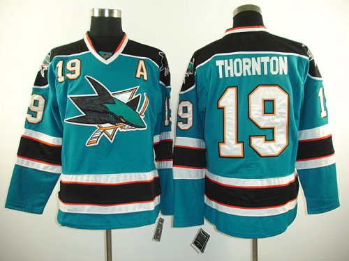 Hockey Jerseys san jose sharks #19 thornton blue