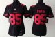 women nike san francisco 49ers #85 davis black oranger number je