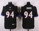 nike baltimore ravens #94 davis black elite jerseys