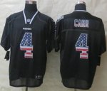 nike nfl oakland raiders #4 carr black [Elite USA flag fashion]