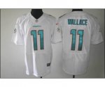 nike nfl miami dolphins #11 wallace elite white jerseys