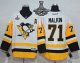 Men Pittsburgh Penguins #71 Evgeni Malkin White New Away 2017 Stanley Cup Finals Champions Stitched NHL Jersey