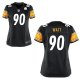 Women NFL Pittsburgh Steelers #90 T.J. Watt Nike Black 2017 Draft Pick Game Jersey