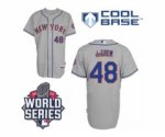 2015 World Series mlb jerseys new york mets #48 degrom grey