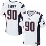 Nike New England Patriots #90 Malcom Brown white elite Jerseys