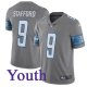 Youth NFL Detroit Lions #9 Matthew Stafford Nike Grey 2017 Vapor Untouchable Limited Rush Jersey