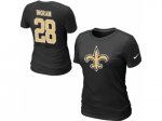 Women Nike New Orleans Saints #28 Mark Ingram Name & Number T-Sh