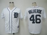 Baseball Jerseys detroit tigers #46 valverde white