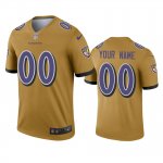 Baltimore Ravens Custom Gold Inverted Legend Jersey