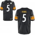 Men's NFL Pittsburgh Steelers #5 Josh Dobbs Nike Black 2017 Draft Pick Elite Jersey