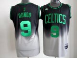 nba boston celtics #9 rondo black and grey jerseys