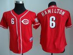 Youth MLB Cincinnati Reds #6 Billy Hamilton Red Cool Base Jerseys