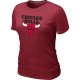 women nba chicago bulls big & tall primary logo Red T-shirt