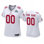 Women's San Francisco 49ers Custom White Super Bowl LIV Game Jersey