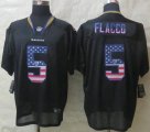 nike nfl baltimore ravens #5 flacco black [Elite USA flag fashio