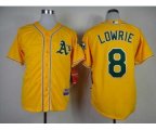 mlb oakland athletics #8 lowrie yellow [2014 new][lowrie]