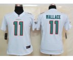 nike women nfl miami dolphins #11 wallace white [nike limited]