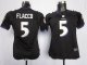 nike women nfl baltimore ravens #5 flacco black jerseys