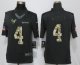 Men NFL Houston Texans #4 Deshaun Watson Nike Anthracite Salute To Service Limited Jerseys