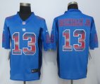 Men NFL New York Giants #13 Odell Beckham Jr Nike Blue Strobe Jerseys